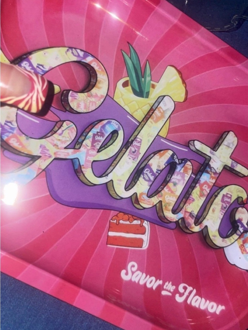 latico Bright Pink 'Gelati' Disposable Dessert Tray